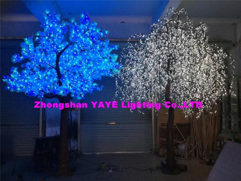 Yaye 2021 Hot Sell 2.5m Diameter /3m Height RGB Blue Color LED Willow Tree Light with CE/RoHS