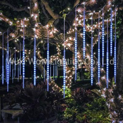 Bluefire Upgraded Meteor Lights 50cm 10 Spiral Tubes 540 LEDs Falling Snowfall Lights for Wedding Christmas Garden Tree Home Decor
