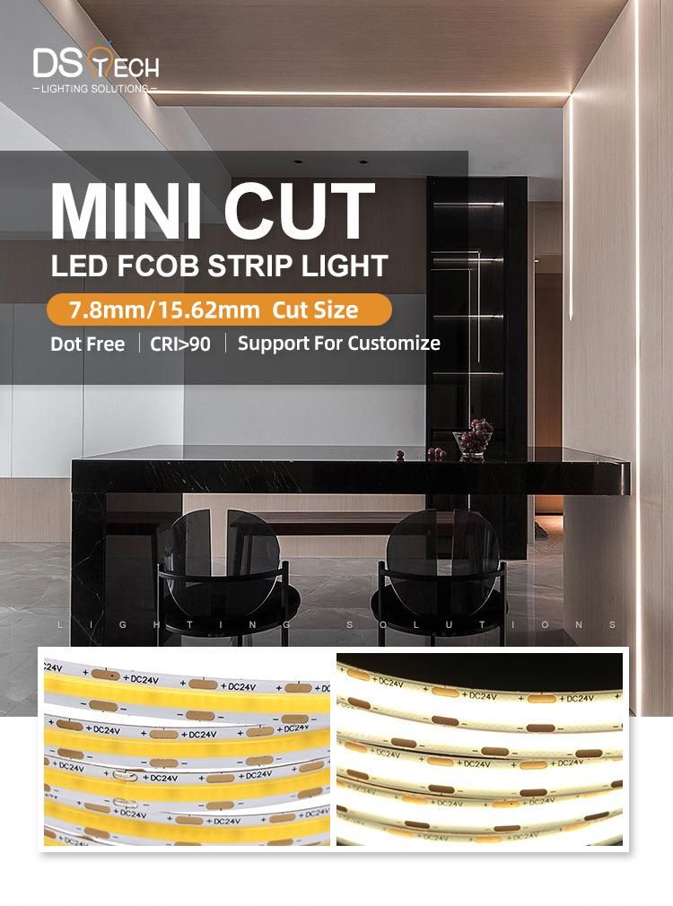DOT Free in Aluminum Profile 512chips/M COB DC12V COB LED Strip Light