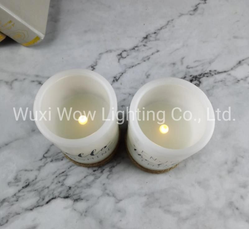 The Factory Directly Provides Two Letter Sets of Hemp Rope Style Remote Control Candle Lamp Romantic Birthday Wedding Christmas