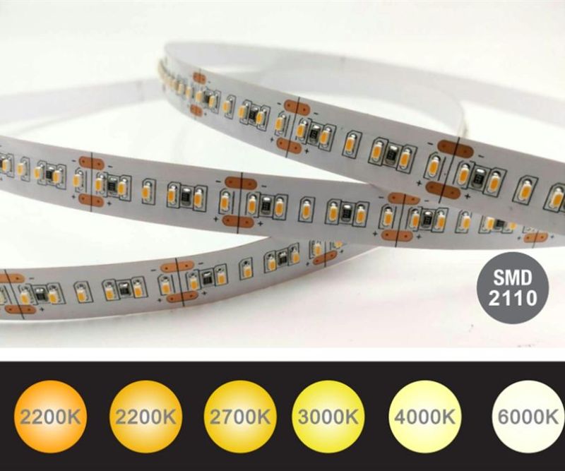 L2.1mm * W1.0mm SMD2110 Flexible LED Strip 700 LEDs/Meter High Efficiency and High CRI LED Strips Competitive LED Rope Light Strip for Decoration