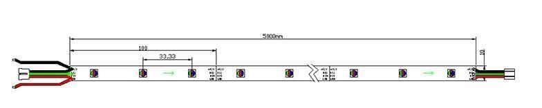 30 LEDs Addressable Strip RGB Magic Digital LED Pixel Strip Light 12V 2811 with Power Supplier and Controller