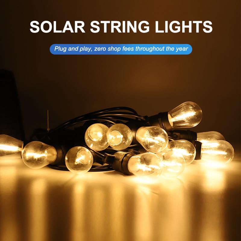 Solar Garden Lights Waterproof Outdoor LED String Light