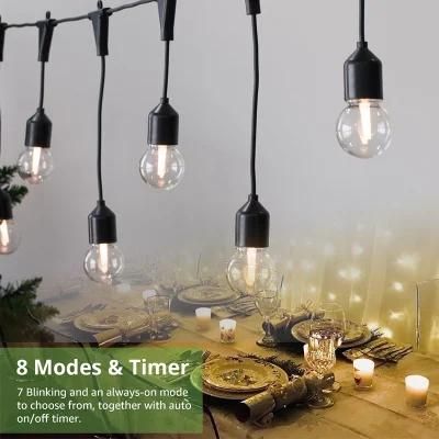 Connectable 10L T-Drop G45 Globe String Lights with Bulbs for Indoor/Outdoor Commercial Decor