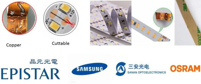 Ultra Thin High Bright Side View SMD 3014 DC12V LED Strip Light