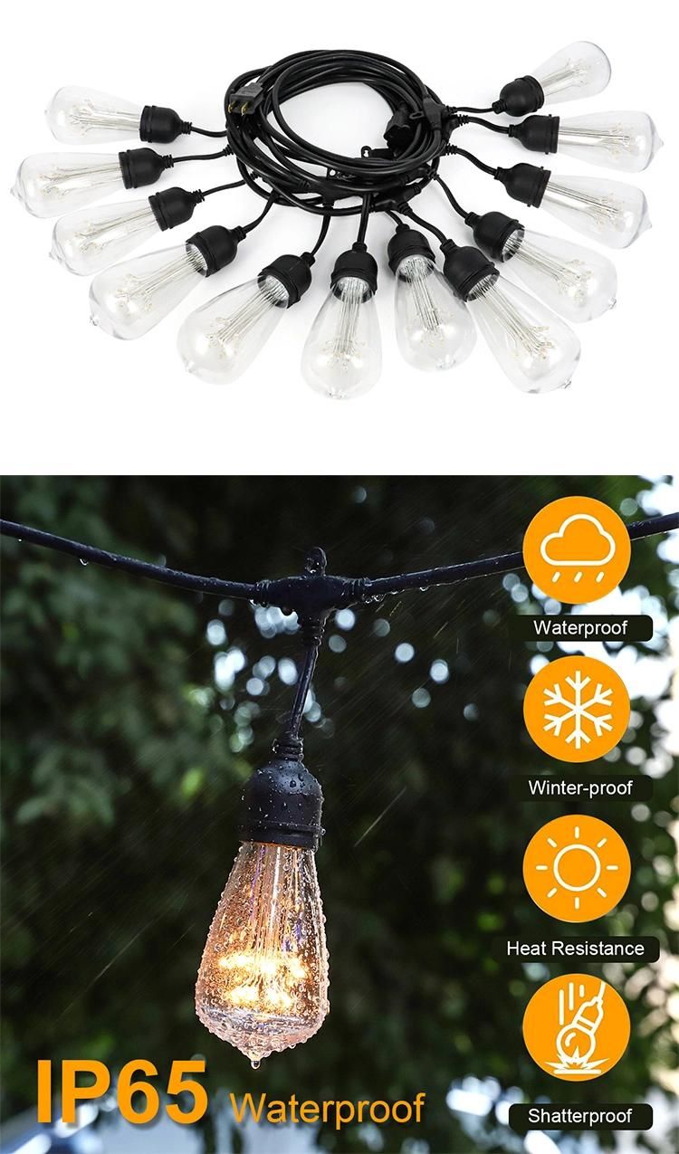 China Manufacturer Waterproof Outdoor Decorative Holiday Party String Lights