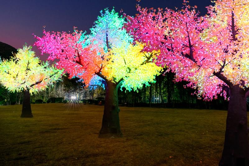 Festival Decoration Landscape Lighting Cherry LED Light Trees