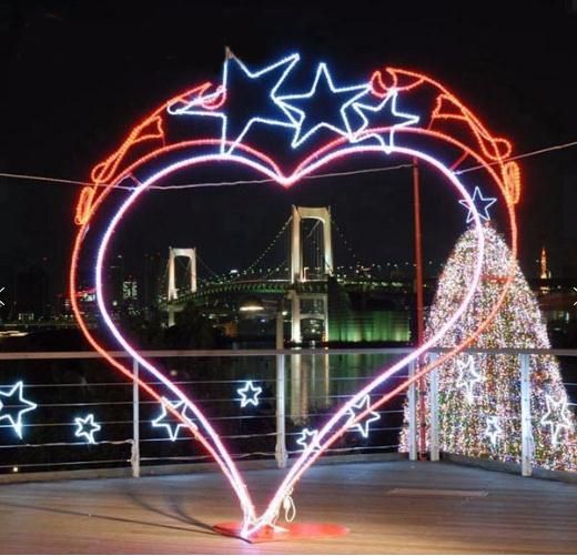 Halloween LED Heart Shaped Outdoor Decoration Motif Light