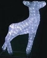 3D Beautifu Deer with White LED Christmas Lights