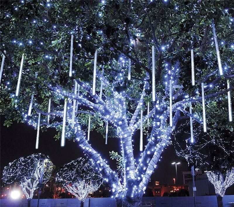 LED Lights Outdoor Tree Lights Meteor Shower Lights Tube Lights Colorful Waterproof Park Square Decorative Lights Christmas Light