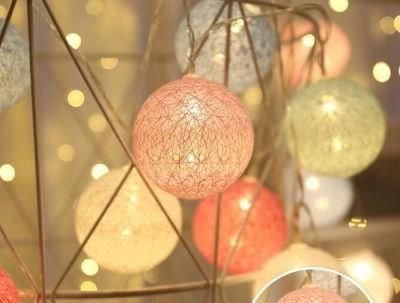 1.5m 10 LED Cotton Ball String Lights Holiday Christmas Outdoor Kid Bedroom Wedding Party Fairy Lamps Decorations