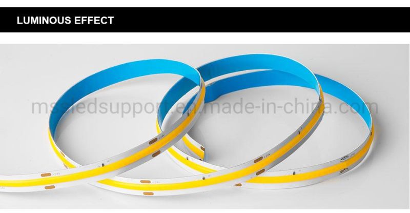 Supper Quality 14.4W/M Bendable Flexible White COB LED Strip Ra 80 90