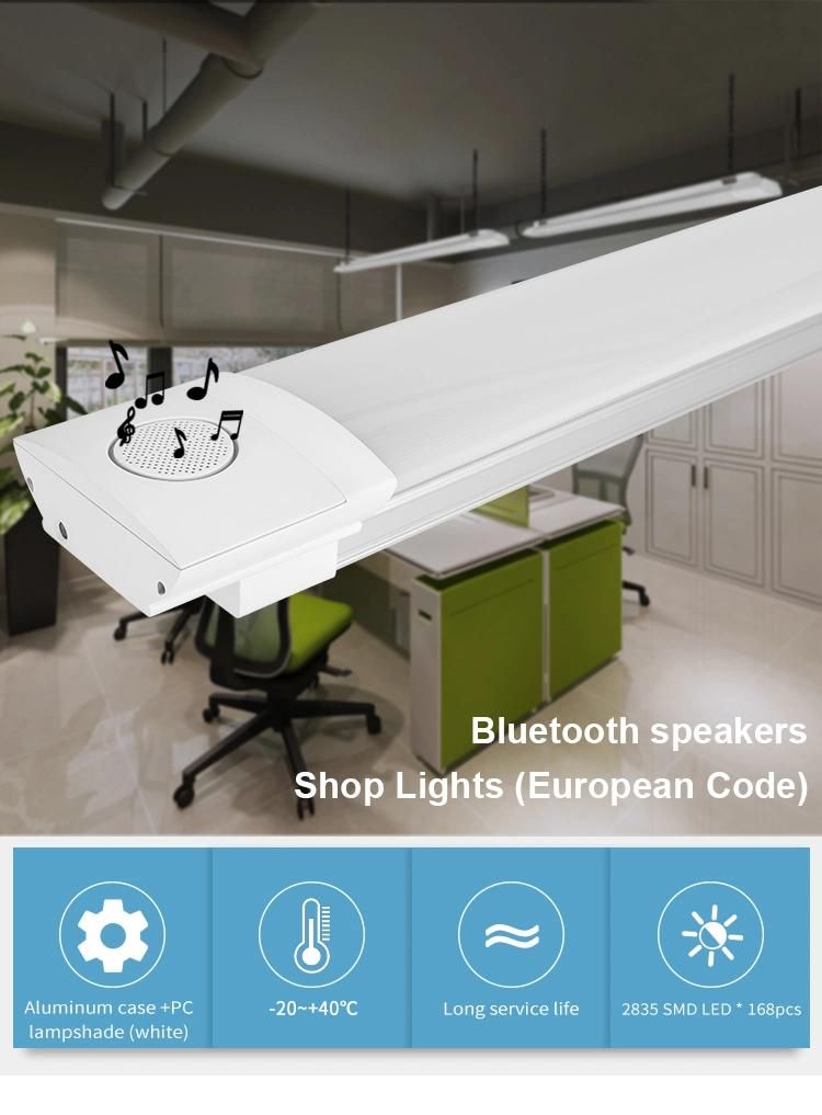 230V 1.2m APP Control Bluetooth Speaker LED Shop Light