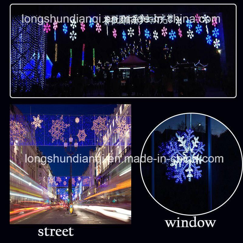 Blue LED 100cm Hanging Rope Snowflake Christmas Light