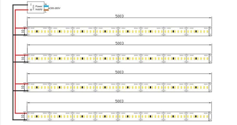 DOT Free High Brightness DC 24V 9.6W 2216 Warm White 4mm 8mm FPC Flexible LED Tape LED Strip Light