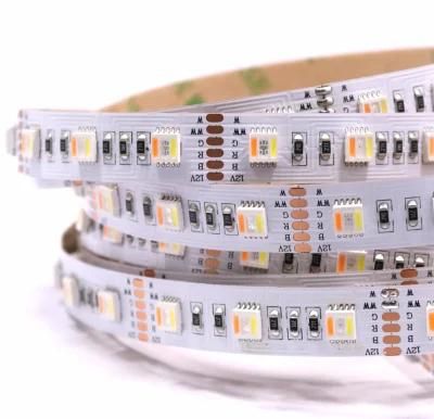 Ce &amp; RoHS Rgbww Five Color 5 Chips in One Strip Colorful Changing LED Flexible Strip Light