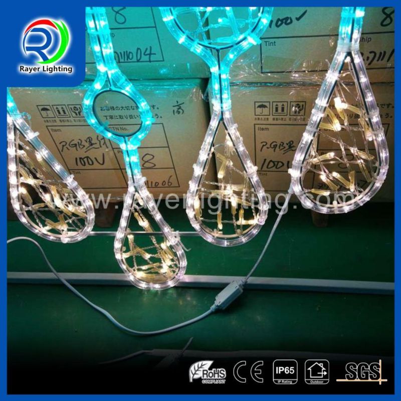 LED Angle Wing Christmas Decoration Rope Customized Motif Light