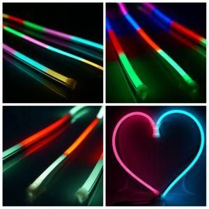 2PCS 30cm/12inch RGB Color Chasing LED Evenglow Strips with Brake+Turn Signal for Boat Car Offroad Truck Bus