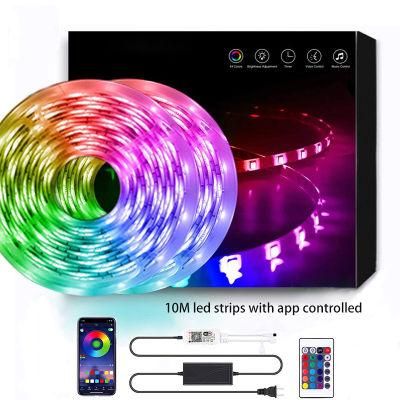 Linli Remote Controlled LED Strip Lights for Bedroom Habitacion, RGB Color Changing LED Versatile Strip Lights with Power Supply