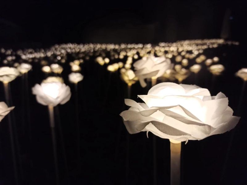 LED Artificial Rose Flower Light Wedding Decoration Holiday Decoration Garden Light
