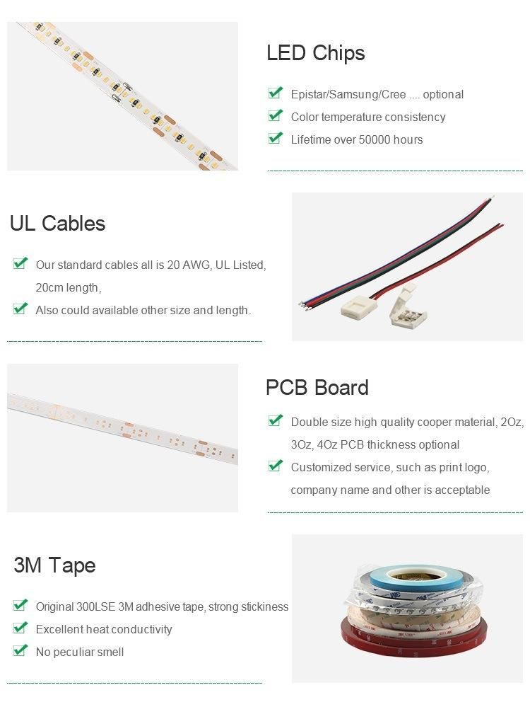 Dimmable SMD3528 240LED Double Row LED Strip Light