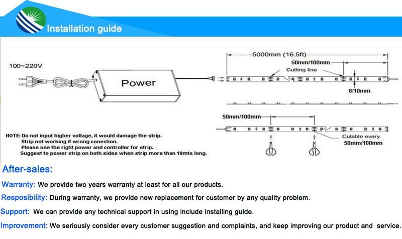 LED Lighting Decoration SMD2835 Flexible LED Light Strip 12V 24V DC for Indoor/Outdoor Environment