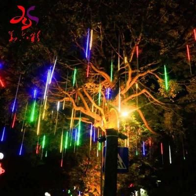 30cm 50cm 80cm 100cm LED Meteor Light 8 Tubes Wedding Party Garden Christmas Decorative Tree Hanging Snowfall Lights Meteor