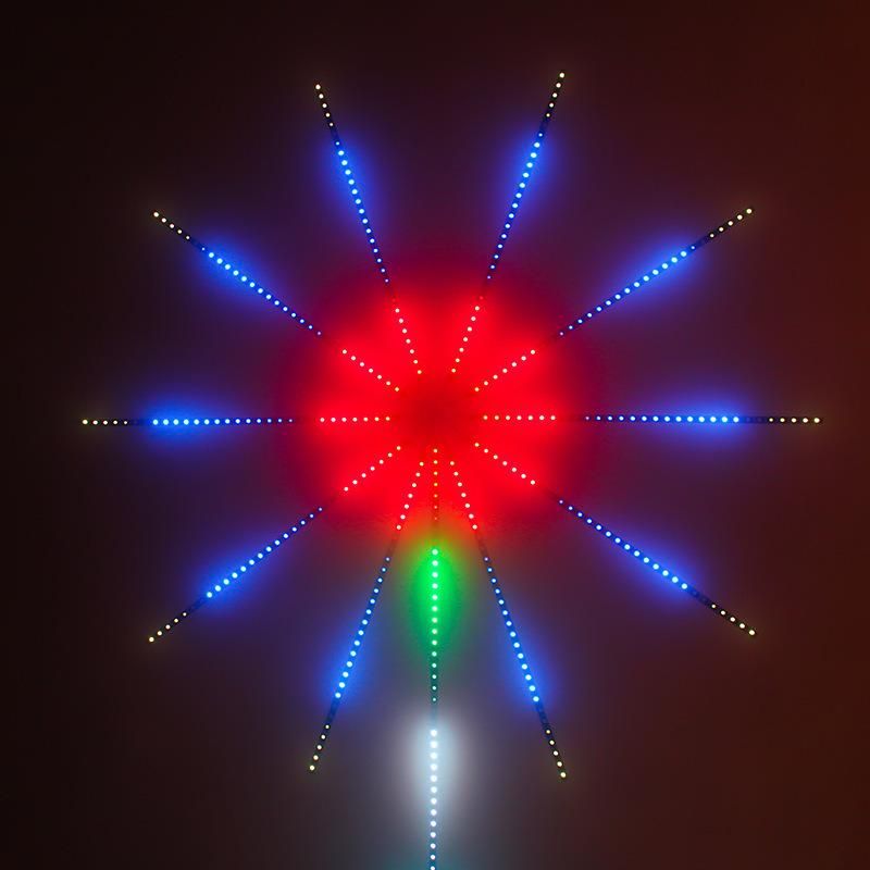 Fireworks LED Strip Light RGB Festoon Fairy Light Music Control Meteor Lamp Dreamcolor Wedding Christmas Room Decor Light Tape