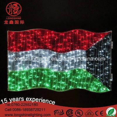 LED 220V 24vnational Flag String Rope Pole Light for Holiday Decoration.