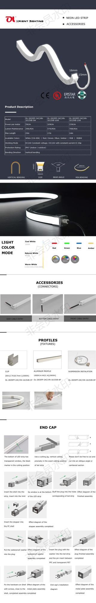 RGB LED Neon Flex Sign Lights Decorative Lighting