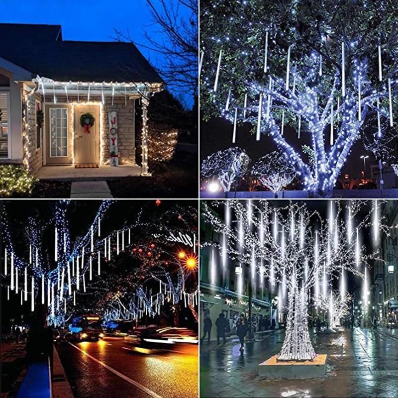 30/50cm Meteor Shower Rain LED String Lights Christmas Tree Decorations