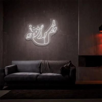 China Free Design Wall Mounted Neon Sign LED Illuminated Falling Into Spacecustom Neon Sign
