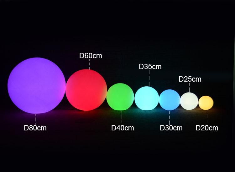 Colorful LED Lifting Ball Hanging Globe with Remote Control