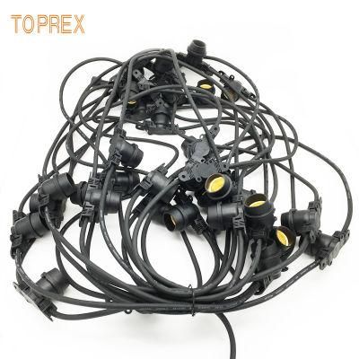 Christmas Holiday Decorating Ideas Wall Fairy Lights Rubber Cable G45 Bulb Connectable Festoon Commercial Strings of Lights