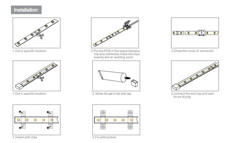 No Dots DC24V Warm White 3000K CRI 90 SMD2110 High Densiyt 700LEDs Flexible LED Strip Light