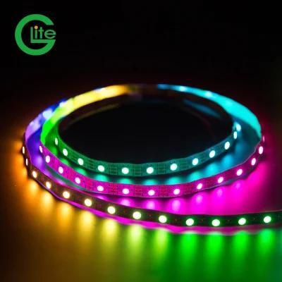 Glite IP67 Addressable Flexible Ws2812 60LEDs Full Color RGB LED Strip Light Ws2812b