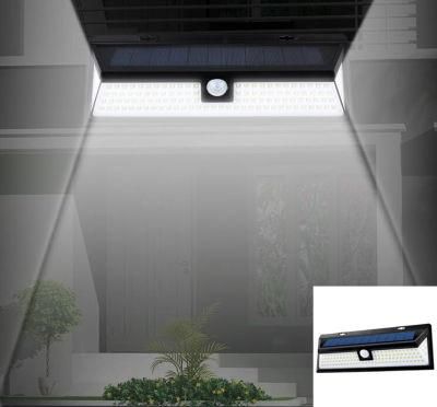 ABS Simple Integrate Lamp Security 118LED Motion Sensor Outdoor Solar Wall Light for Backyard with 3 Modes