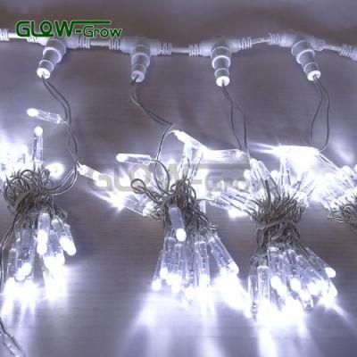 IP65 Waterproof White LED Christmas Light Curtain with UL Approval for Holiday Home Decoration