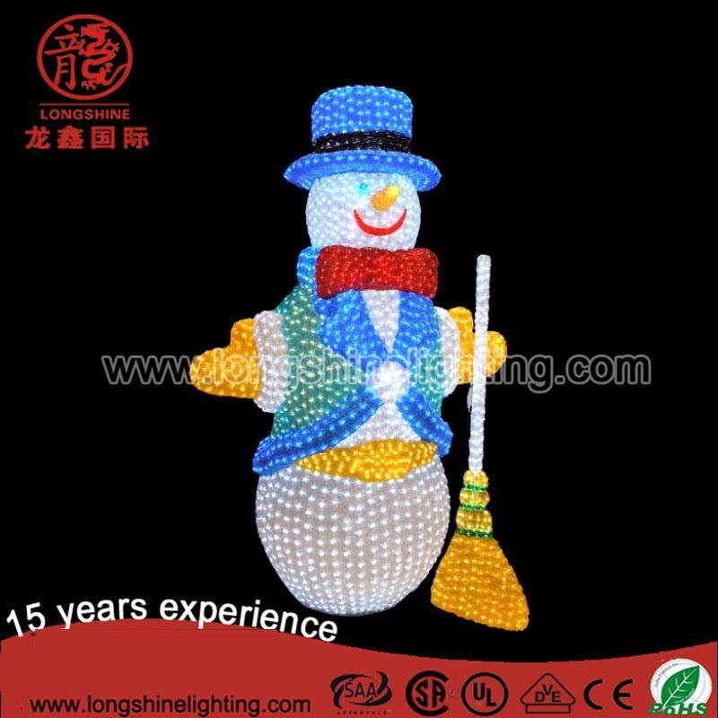 Wholesale Waterproof LED Lighted 3D Christmas Snowman Light for Outdoor
