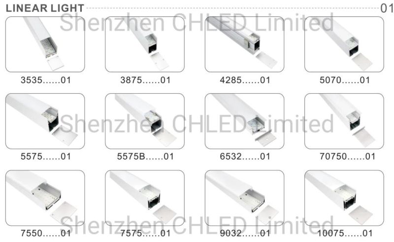 Customizable and Linkable Aluminum 1707 1919 LED Linear Trunking Light 1m Length