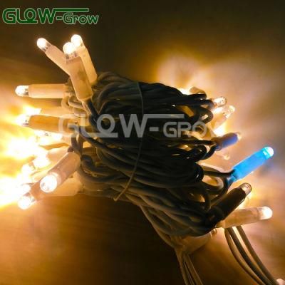 Novelty LED Christmas Lights Rubber String Chains with Blue Flash Bulb