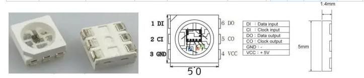 60pixel/M RGB Pixel LED HD107s Color Chasing LED Strip Light