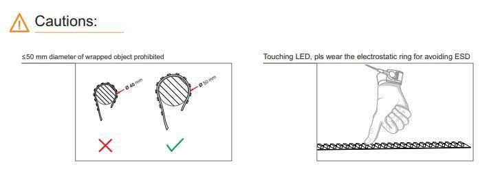 Dots-Free Silicone COB LED Strip Light 512LED 5mm DC24V IP67 CRI90