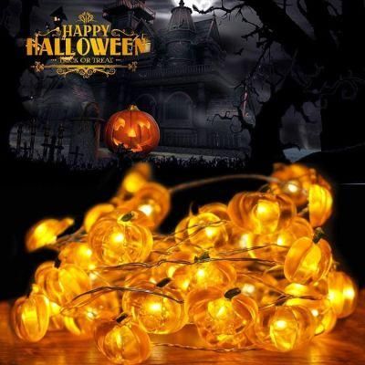 Halloween Lights (20 LEDs Orange Pumpkins, Purple Bats, White Ghosts) , Battery Operated String Light