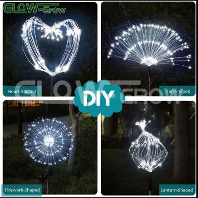 Outdoor Cool White Copper Wires LED Firework Fairy String Starburst Light for DIY Flowers Trees Christmas Party Garden Decoration