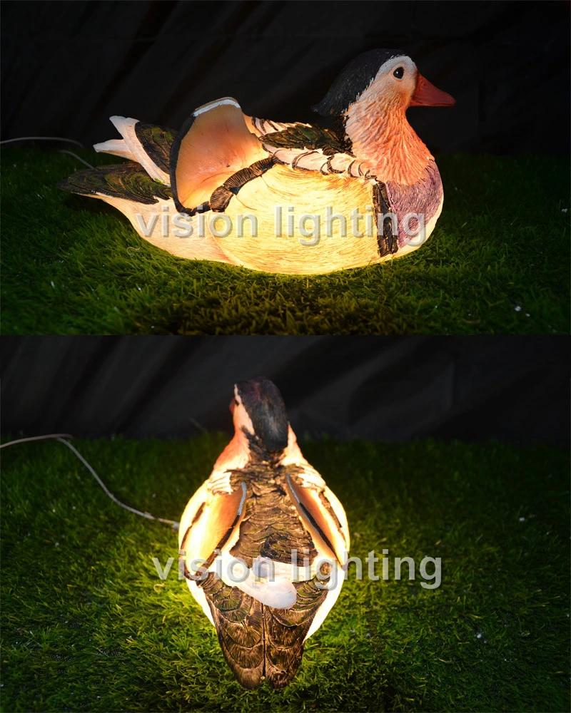 Christmas Decoration LED Duck Sculpture Light