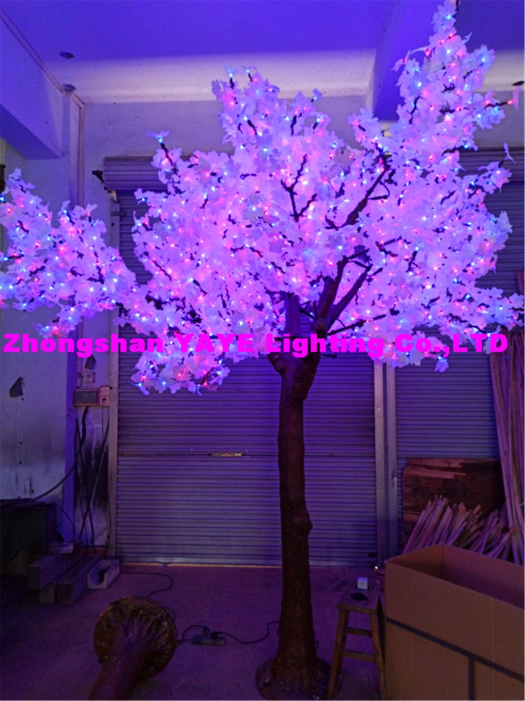 Yaye 18 Hot Sell Ce & RoHS Outdoor/Indoor IP65 LED Cherry Blossom Tree/ LED Maple Tree / LED Willow Tree & LED Coconut Palm Tree Light with Warranty 2 Years