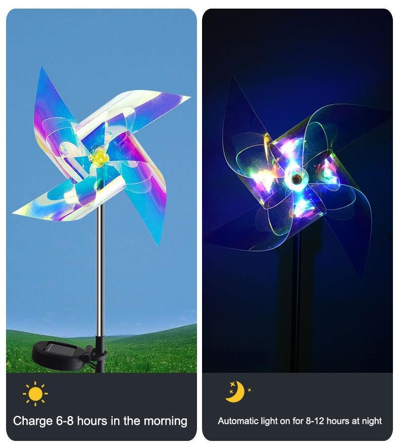 LED Solar Symphony Windmill Floor Lights Outdoor Decorative Garden Lawn Lights