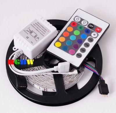 5m RGB 3528 60 LEDs 24 Keys 12V LED Strip Light Kit