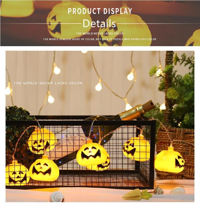 Outdoor Decorative Lamp Pumpkin Shaped Fashion Battery Lamp String